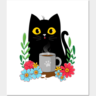 Coffee Cat Posters and Art